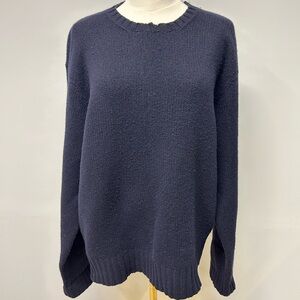 VINTAGE Polo Ralph Lauren Lambswool Cashmere Sweater Men’s L Navy Blue Hong Kong